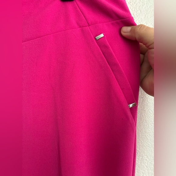 Soho Women’s Plus-Size Classic Straight-Leg Mid-Rise Hot Pink Pants 2X - Picture 4 of 9